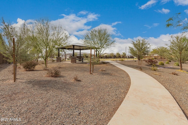 view of property's community with a gazebo