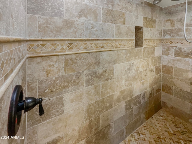 room details with a tile shower