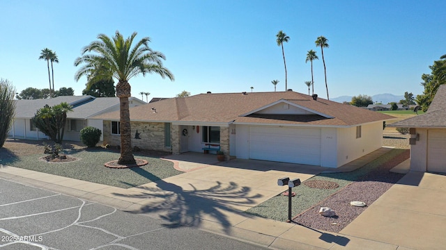 ranch-style house with a garage