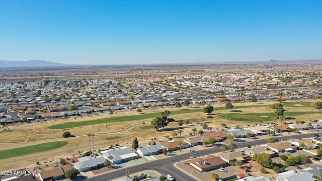 aerial view featuring a mountain view