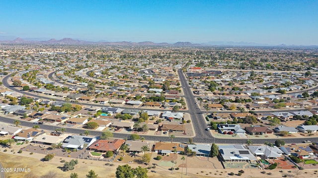 bird's eye view featuring a mountain view