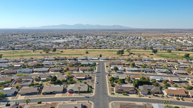 bird's eye view featuring a mountain view