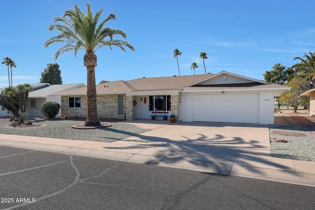 ranch-style house with a garage