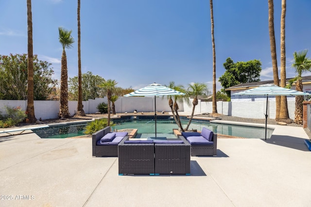 1452 E Gary St, Mesa, AZ 85203 - view of pool with a fenced backyard and a patio