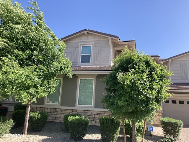 view of property exterior featuring a garage