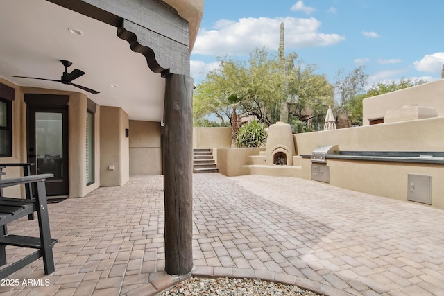 38953 N 57th Pl, Cave Creek, AZ 85331 - view of patio featuring area for grilling and stairway