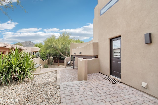 38953 N 57th Pl, Cave Creek, AZ 85331 - view of patio / terrace with a mountain view and fence