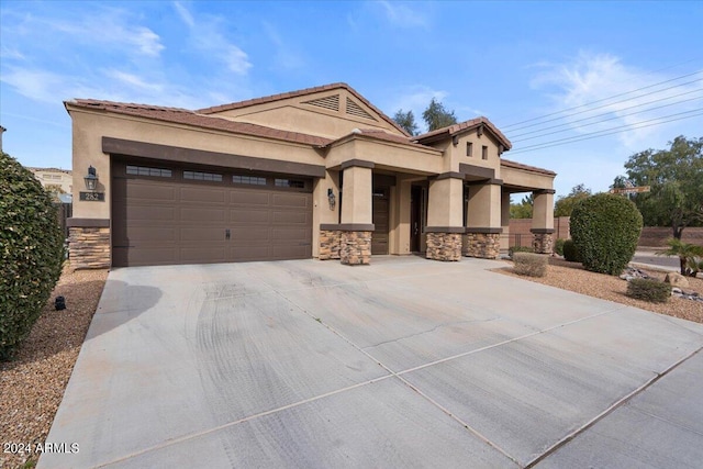 view of front of house featuring a garage