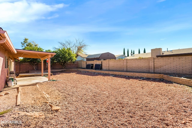 view of yard with a patio