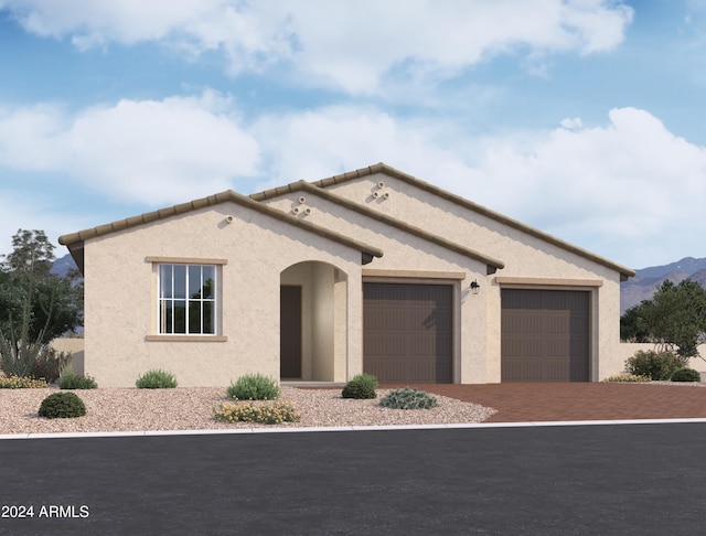 view of front facade with a garage