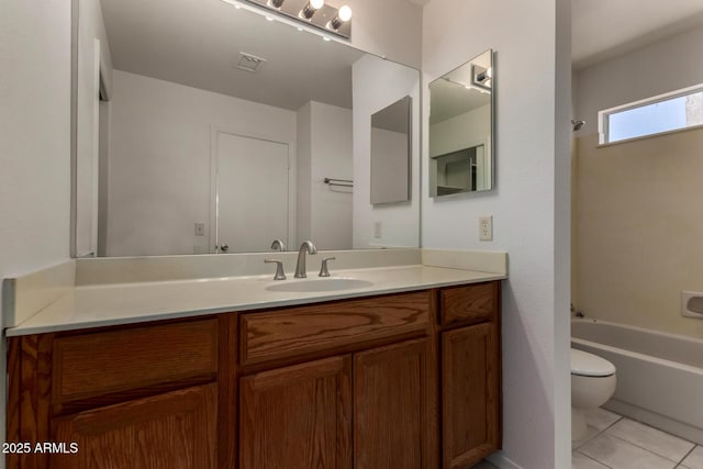 4644 W Havasupai Dr, Glendale, AZ 85308 - bathroom with vanity, tile patterned floors, and shower / bath combination