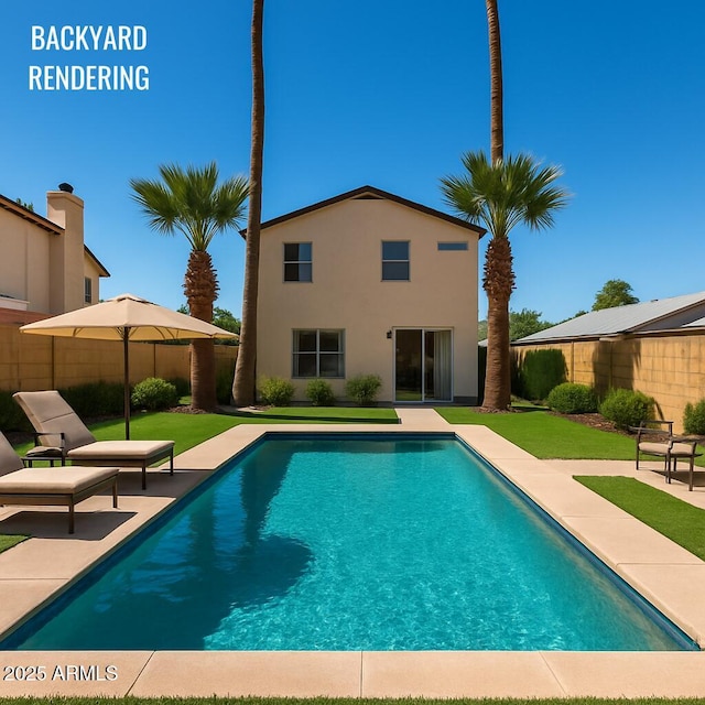 4644 W Havasupai Dr, Glendale, AZ 85308 - view of swimming pool with a fenced backyard and a patio