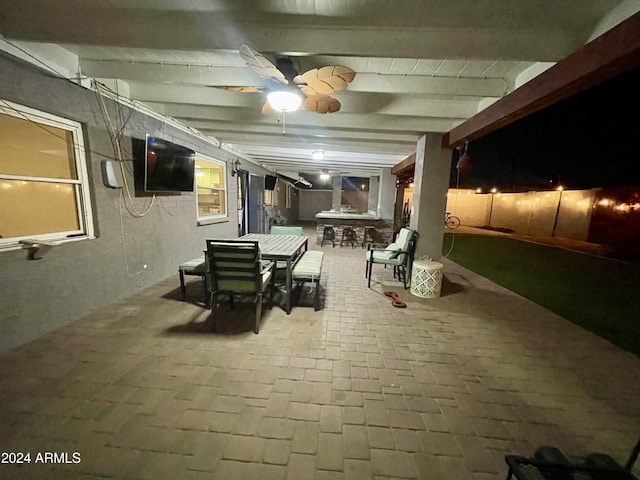 view of patio / terrace with exterior bar