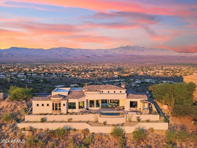 exterior space with a mountain view