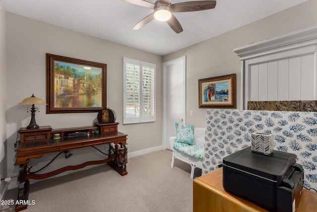8741 N 185th Ave, Waddell, AZ 85355 - office with a ceiling fan and light colored carpet