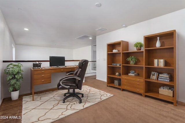 view of carpeted office