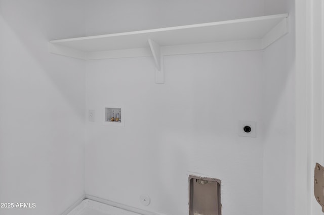 washroom with laundry area, washer hookup, and hookup for an electric dryer