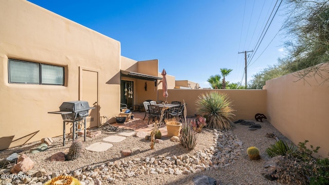 view of patio / terrace with a grill