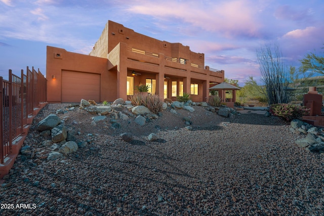 view of front of home featuring a garage