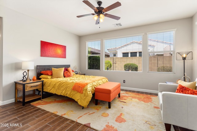 20684 W Meadowbrook Ave, Buckeye, AZ 85396 - bedroom with wood finished floors and ceiling fan