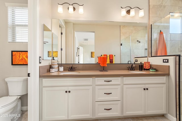 20684 W Meadowbrook Ave, Buckeye, AZ 85396 - full bath featuring a stall shower, double vanity, and healthy amount of natural light