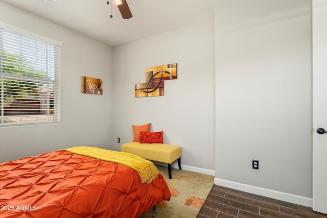20684 W Meadowbrook Ave, Buckeye, AZ 85396 - bedroom with dark wood finished floors and a ceiling fan