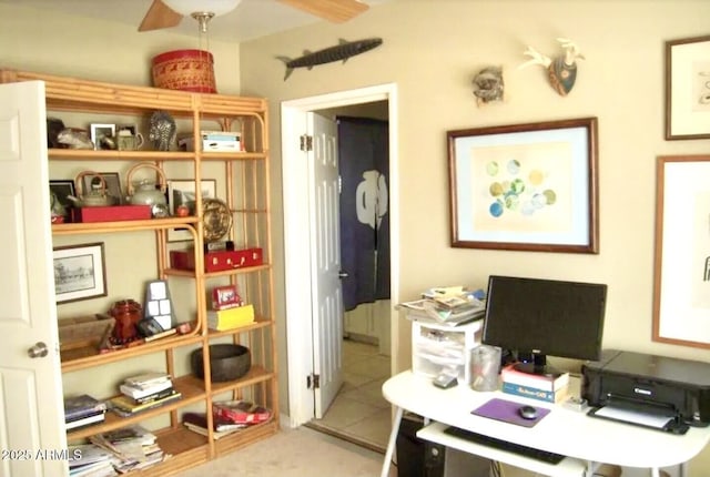 1837 W Roma Ave, Phoenix, AZ 85015 - tiled office space featuring ceiling fan