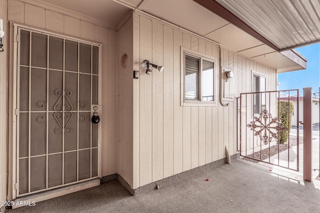 view of doorway to property