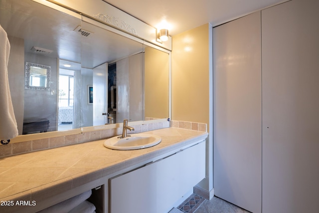 bathroom with vanity