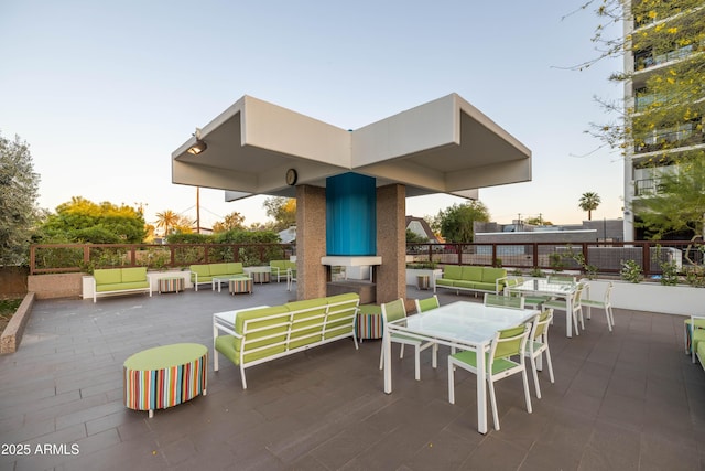 view of patio / terrace with an outdoor living space