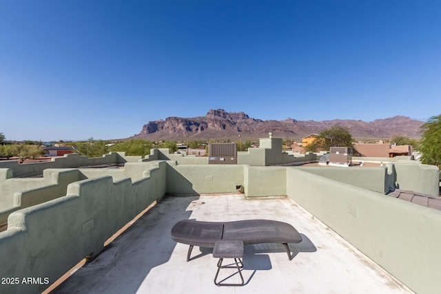 5347 E 10th Ave, Apache Junction, AZ 85119 - view of patio / terrace with a mountain view
