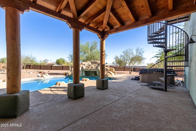 5347 E 10th Ave, Apache Junction, AZ 85119 - fenced backyard with stairway and a patio