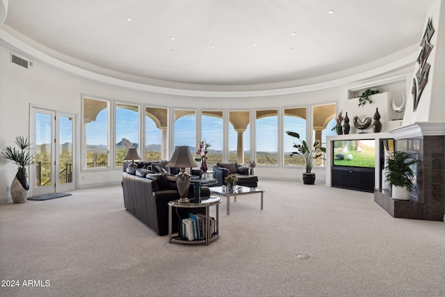 view of carpeted living room