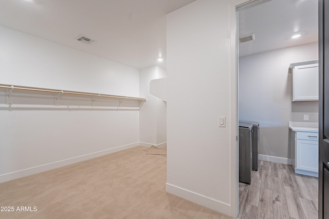 view of walk in closet