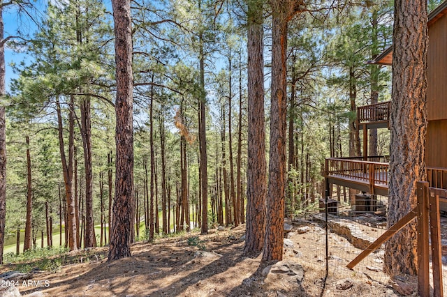 view of yard featuring a deck