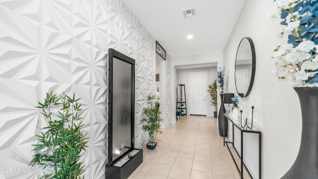 27636 W Runion Dr, Buckeye, AZ 85396 - hall with recessed lighting and light tile patterned floors