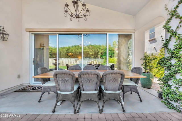 view of patio / terrace featuring outdoor dining area