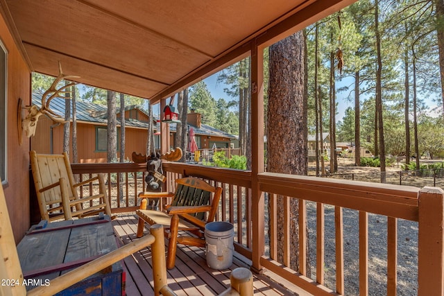 view of wooden deck