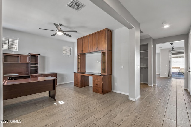 office with ceiling fan