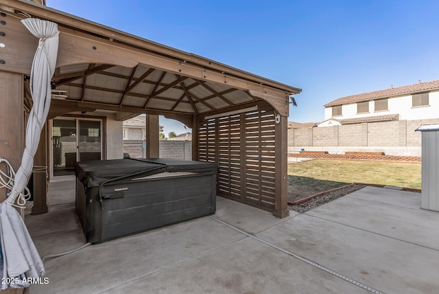 view of patio with a gazebo