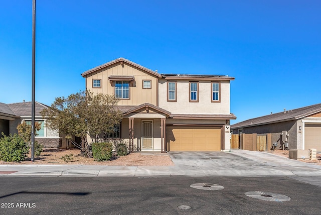 view of front of home featuring a garage