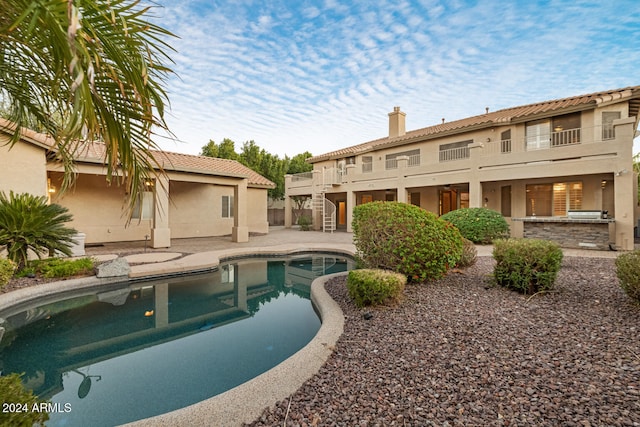 view of pool with a patio