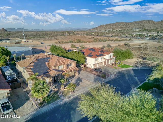 bird's eye view featuring a mountain view