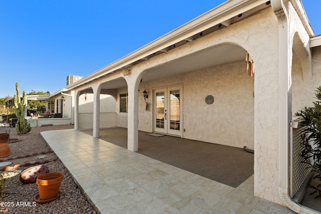 view of patio with french doors