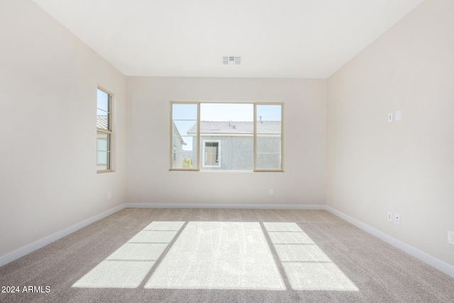 carpeted empty room with a healthy amount of sunlight