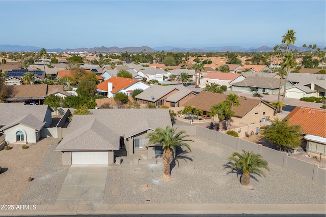 bird's eye view featuring a mountain view