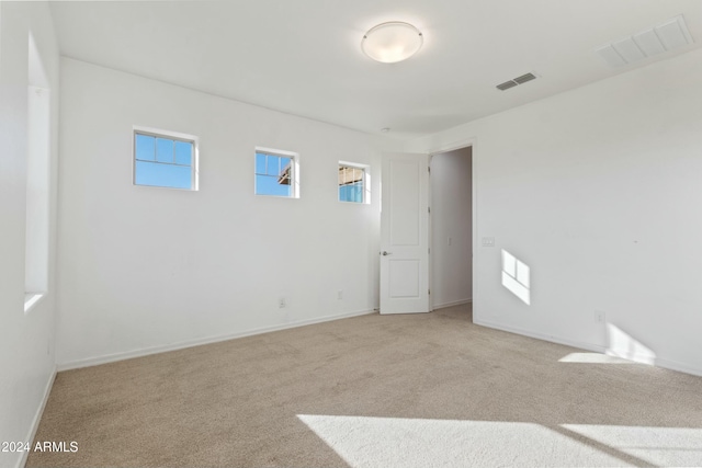 spare room featuring light carpet and a healthy amount of sunlight