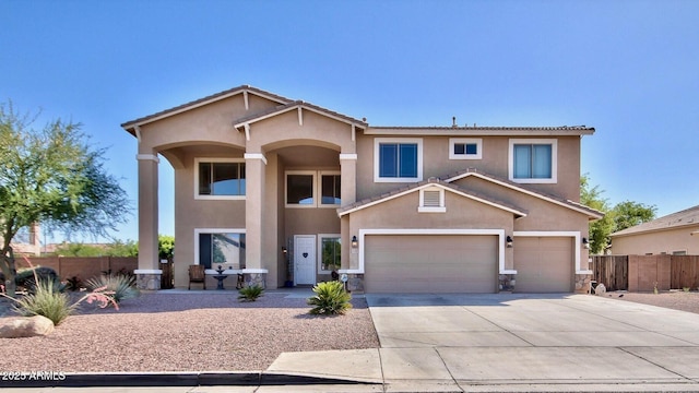 view of front facade with a garage