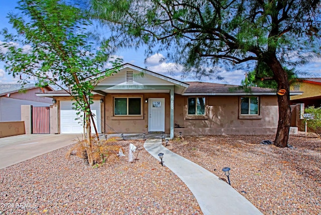 ranch-style house with a garage