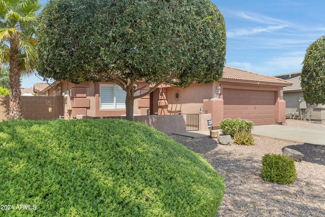 view of front of house featuring a garage